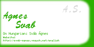 agnes svab business card